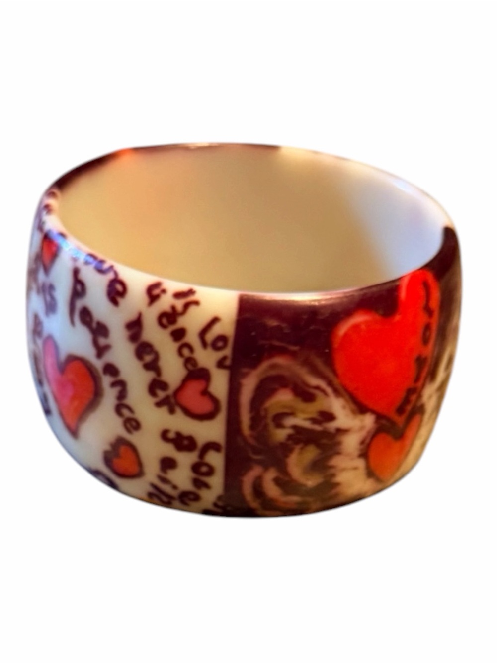 Betsey Johnson Vintage Graffiti Lucite Bangle